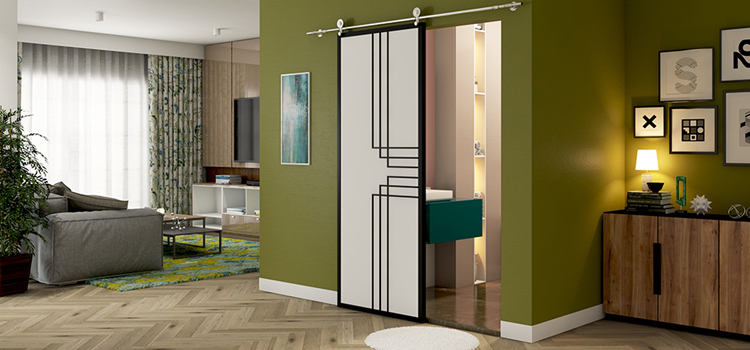 sliding bathroom door installation in Sunnyslope